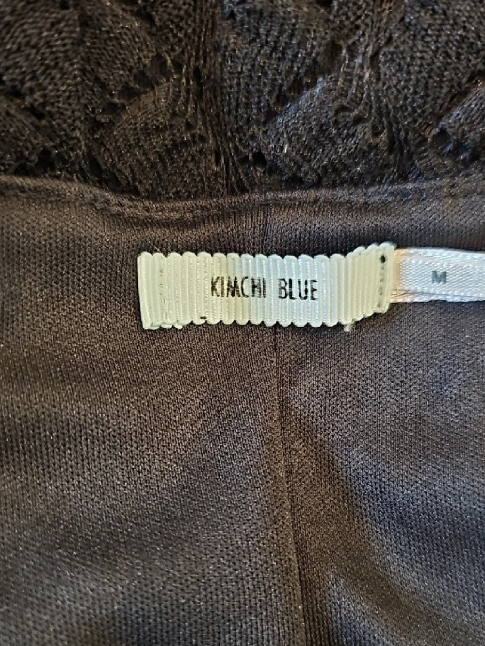 Kimchi Blue Crochet Lace Overlay Halter Neck Mini Dress Sz M - Picture 7 of 11